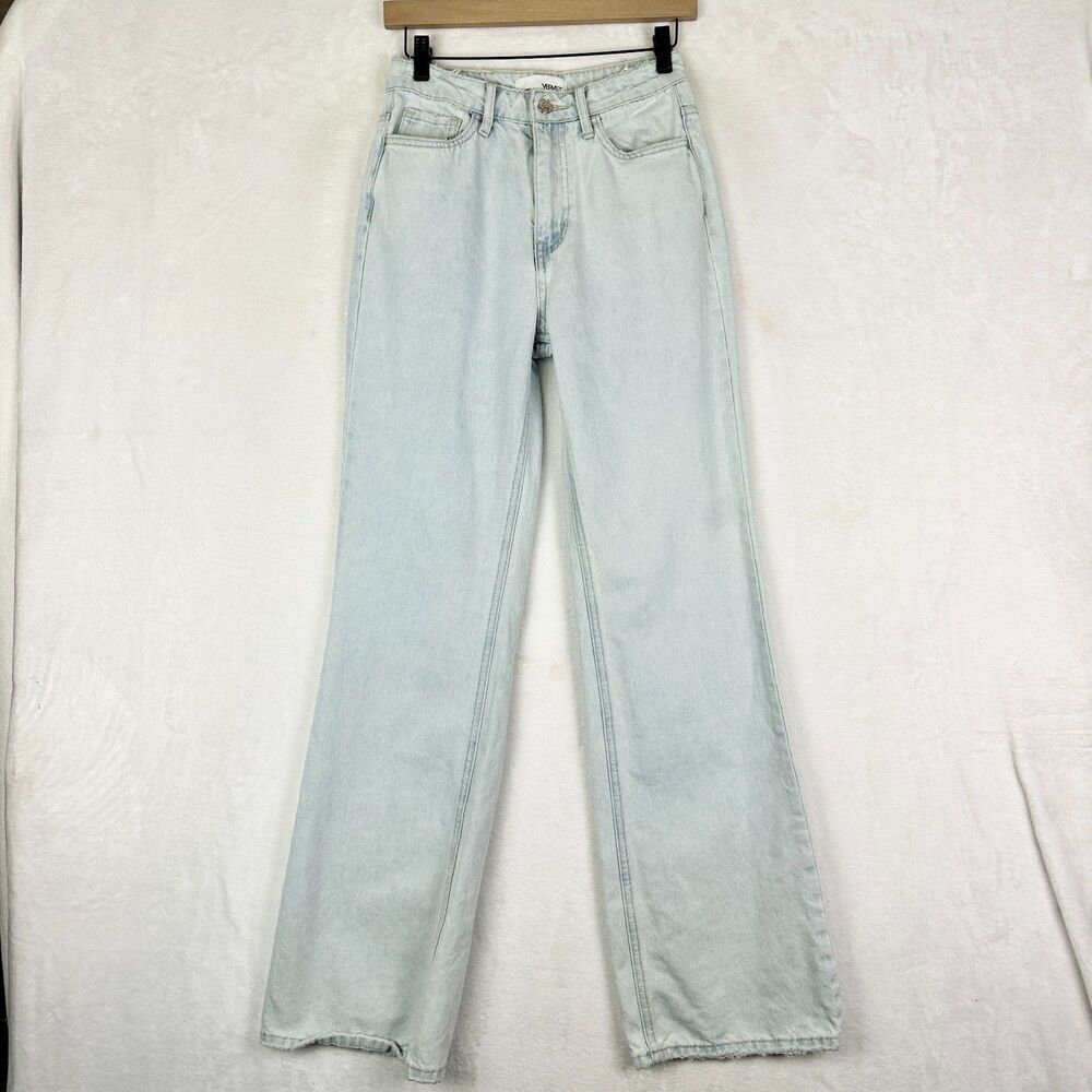 Vervet High Rise Bootcut Jeans Size 25 Light Wash 100% Cotton Rigid Denim